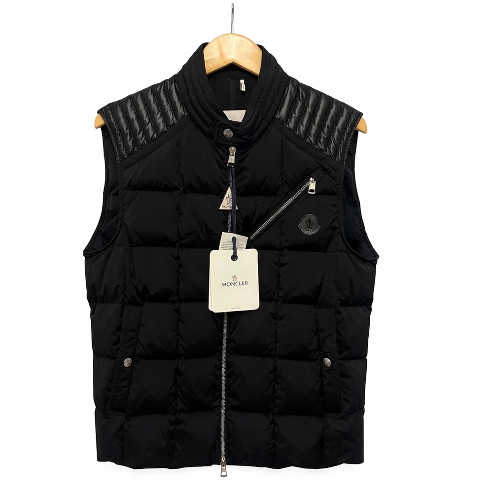 Moncler Holsteiner Goose Down Vest Black Size 2 Medium NWT